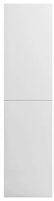 Ντουλάπα Γυαλιστερό Λευκό 100 x 50 x 200 εκ. από Μοριοσανίδα - Λευκό