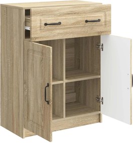 vidaXL Πλαϊνό γραφείο με συρτάρι Sonoma Δρυς 66 x 34,5 x 87 εκ.