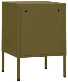 vidaXL Κομοδίνα 2 τεμ. Πράσινο Λαδί 35 x 35 x 51 εκ. Ατσάλινα