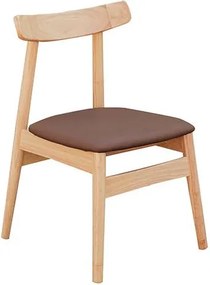 Καρέκλα ξύλινη Nextdeco Job καφέ Υ77x48x55εκ