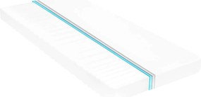 vidaXL Κρεβάτι ημέρας με στρώμα Καστανό και Λευκό 90 x 200 cm