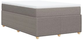 vidaXL Κρεβάτι Boxspring με Στρώμα Taupe 120x200 εκ. Υφασμάτινο