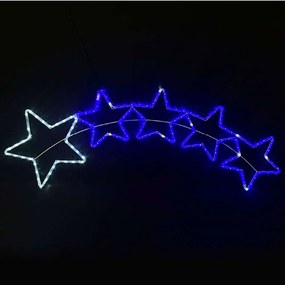 Φωτοσωλήνας 5 Stars 144 Led X081441620 150x50+150cm 25W White-Blue Aca