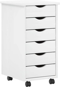 vidaXL Σετ Γραφείου και Κινητού Ντουλαπιού MOSS 2 pcs Λευκό