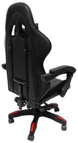 ΠΟΛΥΘΡΟΝΑ GAMING DARREN HM1203.01 ΜΑΥΡΟ-ΚΟΚΚΙΝΟ PVC &amp; NYLON 51x49x125Υεκ.