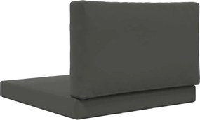 vidaXL Μαξιλάρι Καναπέ Εξωτερικού Χώρου 2 pcs Ανθρακί Πολυεστέρας