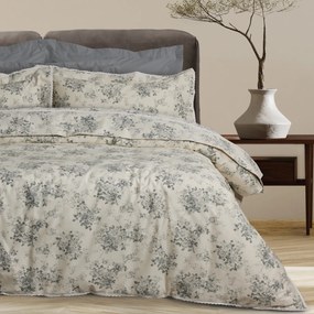 Σετ Σεντόνια Βαμβακοσατέν King 250x270εκ. Prestige 1712 Grey-Ivory Das Home