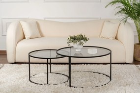 Σετ Τραπεζιών Σαλονιού Μαύρο CEVEGE 60x60x39