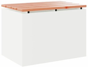 vidaXL Παγκάκι κήπου Λευκό 60 x 40 x 43 εκ Ατσάλι