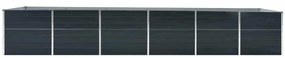 vidaXL Ζαρντινιέρα Υπερυψωμένη Ανθρακί 480x80x77 εκ. Γαλβαν. Χάλυβας
