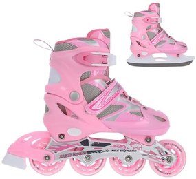 Αυξομειούμενα Roller NH18366 2 ΣΕ 1 Ροζ Large(39-42) IN-LINE SKATES/HOCKEY ICE SKATES