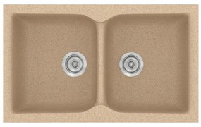 Sanitec Classic 340 Granite Beige Ένθετος Νεροχύτης 80cm