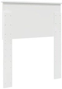 vidaXL Κεφαλάρι Λαμπερό Λευκό 75 cm Επεξεργασμένο ξύλο