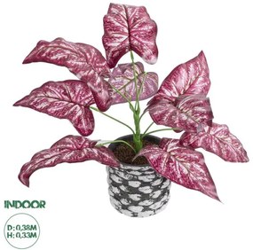 Τεχνητό Διακοσμητικό Φυτό Κόκκινη Πόλκα Artificial Garden 20887 Globostar-20887-Κόκκινο 20887