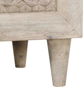 vidaXL Πλαϊνό γραφείο Λευκό 60 x 33 x 75 cm Μασίφ ξύλο μάνγκο