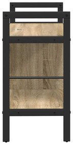 vidaXL Ράφι Βιβλίων Δρύς Sonoma 75 x 30 x 58,5 εκ. Επεξεργασμένο ξύλο