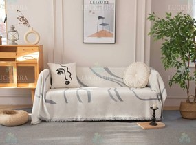 Ριχτάρι Καναπέ  CHENILLE 180x280cm C8-3 - Γκρι