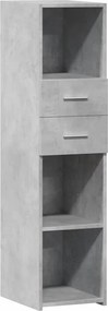 vidaXL Ντουλάπι Γκρι Σκυρ. 30x42,5x124 εκ. από Επεξεργασμένο Ξύλο