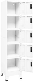 vidaXL Φοριαμός Λευκός 38 x 40 x 180 εκ. Ατσάλινος