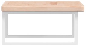 vidaXL Ράφι Νιπτήρα Τοίχου από Ατσάλι / Μασίφ Ξύλο Δρυός