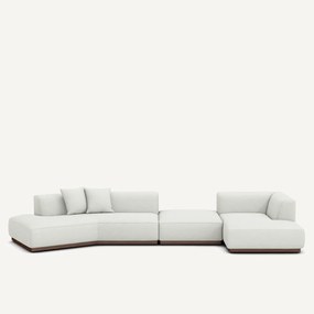 Γωνιακός καναπές δεξιά XL, Jacopo, σε σερζέ ύφασμα