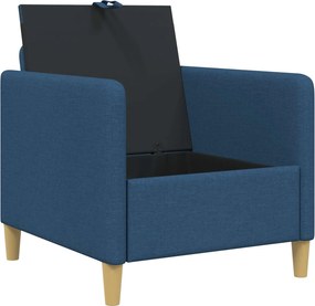 vidaXL Καναπές με Αποθήκευση Μπλε 72 x 78 x 87 εκ. Πολυεστέρας