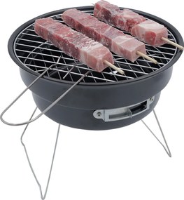 Mini Φορητή Ψησταριά Κάρβουνου Στρόγγυλη Δ27x22cm