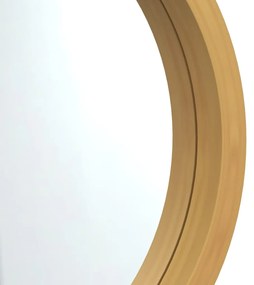 vidaXL Καθρέφτης Τοίχου με Λουρί Χρυσός Ø 45 εκ.