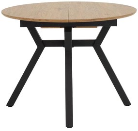Tραπέζι Frances επεκτεινόμενο MDF sonoma-μαύρο 100-140x100x75εκ 140x100x75 εκ.