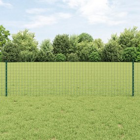 vidaXL Ασημένιοι Πόλοι Φράχτη 22 pcs Πράσινο Ύψος 150 εκ. Ατσάλι