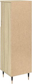 vidaXL Ντουλάπι Μπάνιου Sonoma Δρυς 30x30x100 εκ. Επεξεργασμένο Ξύλο
