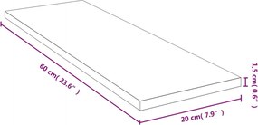 vidaXL Ράφι Τοίχου 60x20x1,5 εκ. από Μπαμπού