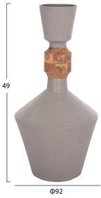 ΔΙΑΚΟΣΜΗΤΙΚΟ ΒΑΖΟ ΔΑΠΕΔΟΥ NEBULA HM4661.03 FIBER CEMENT ΓΚΡΙ--ΞΥΛΟ ΤΕΑΚ Φ60x115Υεκ.