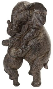 Διακοσμητική Φιγούρα Ελέφαντας Με Μωρό BOD131 11,5x10x19,2cm Brown Espiel Πολυρεσίνη
