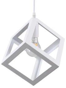 Κρεμαστό Φωτιστικό Οροφής Λευκό Πλέγμα CUBE 00802 Globostar-802-Λευκό 00802