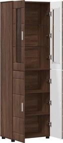 vidaXL Highboard Καφέ δρυς 60 x 35 x 182 εκ. Επεξεργασμένο ξύλο