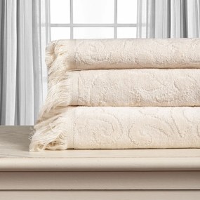 Πετσέτα Προσώπου (50x100) Silk Fashion Alicia 520gsm Μπεζ
