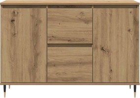 vidaXL Πλαϊνό γραφείο με συρτάρι Artisan Oak 101,5 x 35 x 70 εκ