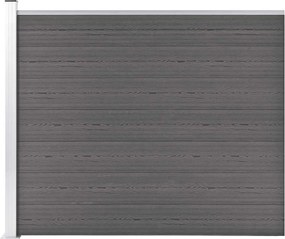 vidaXL Πάνελ Περίφραξης Γκρι 175 x 146 εκ. από WPC
