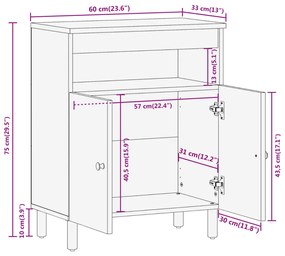 ΒΟΗΘΗΤΙΚΟ ΝΤΟΥΛΑΠΙ 60 X 33 X 75 ΕΚ. ΑΠΟ ΜΑΣΙΦ ΞΥΛΟ ΜΑΝΓΚΟ 356916