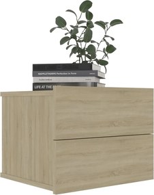 vidaXL Κομοδίνα 2 τεμ. Sonoma Δρυς 40 x 30 x 30 εκ. από Επεξ. Ξύλο