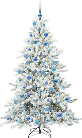 vidaXL Τεχνητό Χριστουγεννιάτικο Δέντρο με Άξονα με βάση Λευκό 180 cm