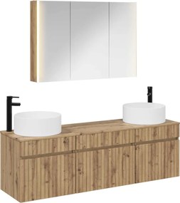 vidaXL Σετ Ντουλαπιών Μπάνιου 4 pcs Artisan Δρυς Επεξεργασμένο Ξύλο