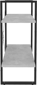 vidaXL Βιβλιοθήκη με 2 Ράφια Γκρι Σκυρ. 80 x 30 x 70 εκ. Επεξ. Ξύλο