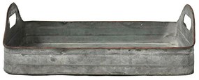Δίσκος Διακοσμητικός Vintage Zinc 00.07.7108C 53x33x7,5cm Μεταλλικός Grey-Bronze Metal