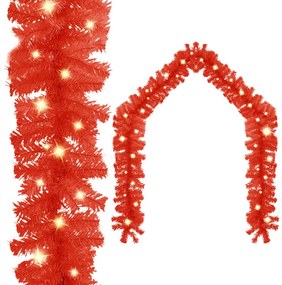 vidaXL Γιρλάντα Χριστουγεννιάτικη με Λαμπάκια LED Κόκκινη 20 μ.