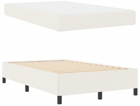 vidaXL Σκελετός Κρεβατιού Κρεμ 120 x 200 cm Βελούδο