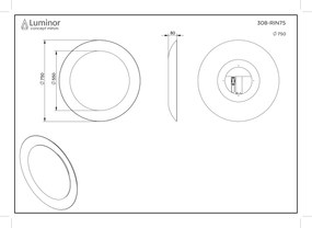Luminor Ring Ø75 - Καθρεφτης Μπανιου Φωτιζομενος Led