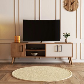 Έπιπλο Τηλεόρασης Δρυς / Λευκό DRAAFAS 150x34x52