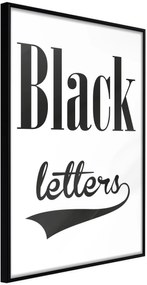 Αφίσα - Black Lettering - 20x30 - Μαύρο - Χωρίς πασπαρτού